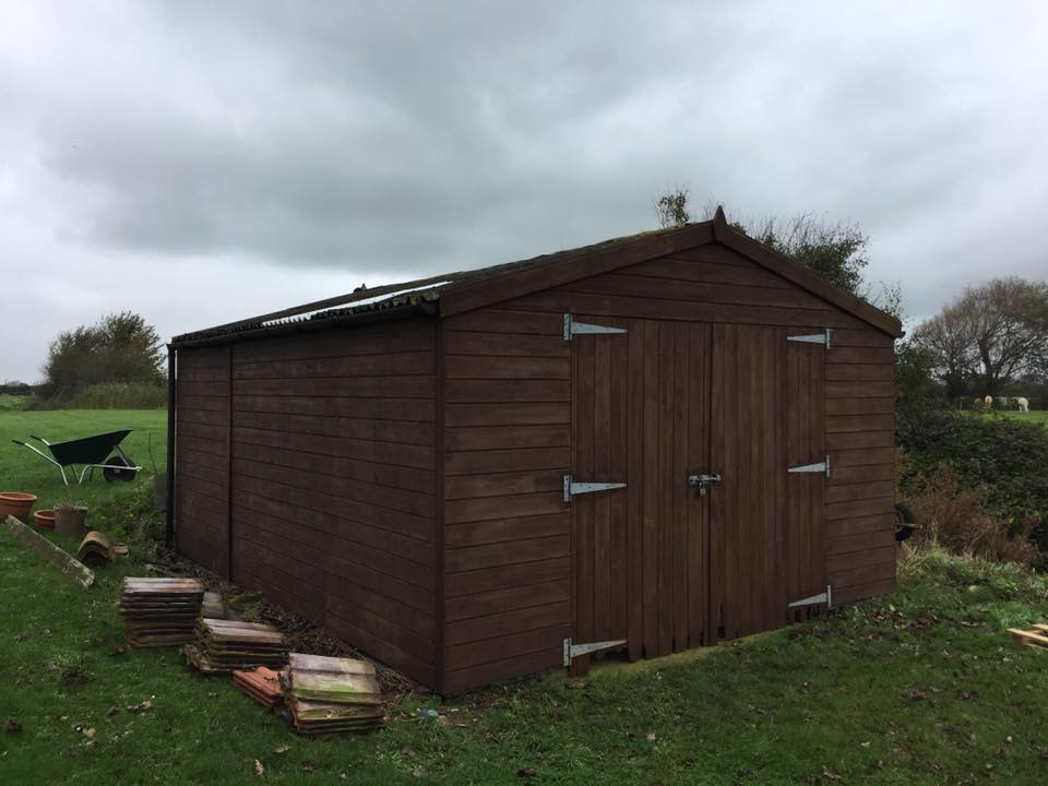 staining shed front